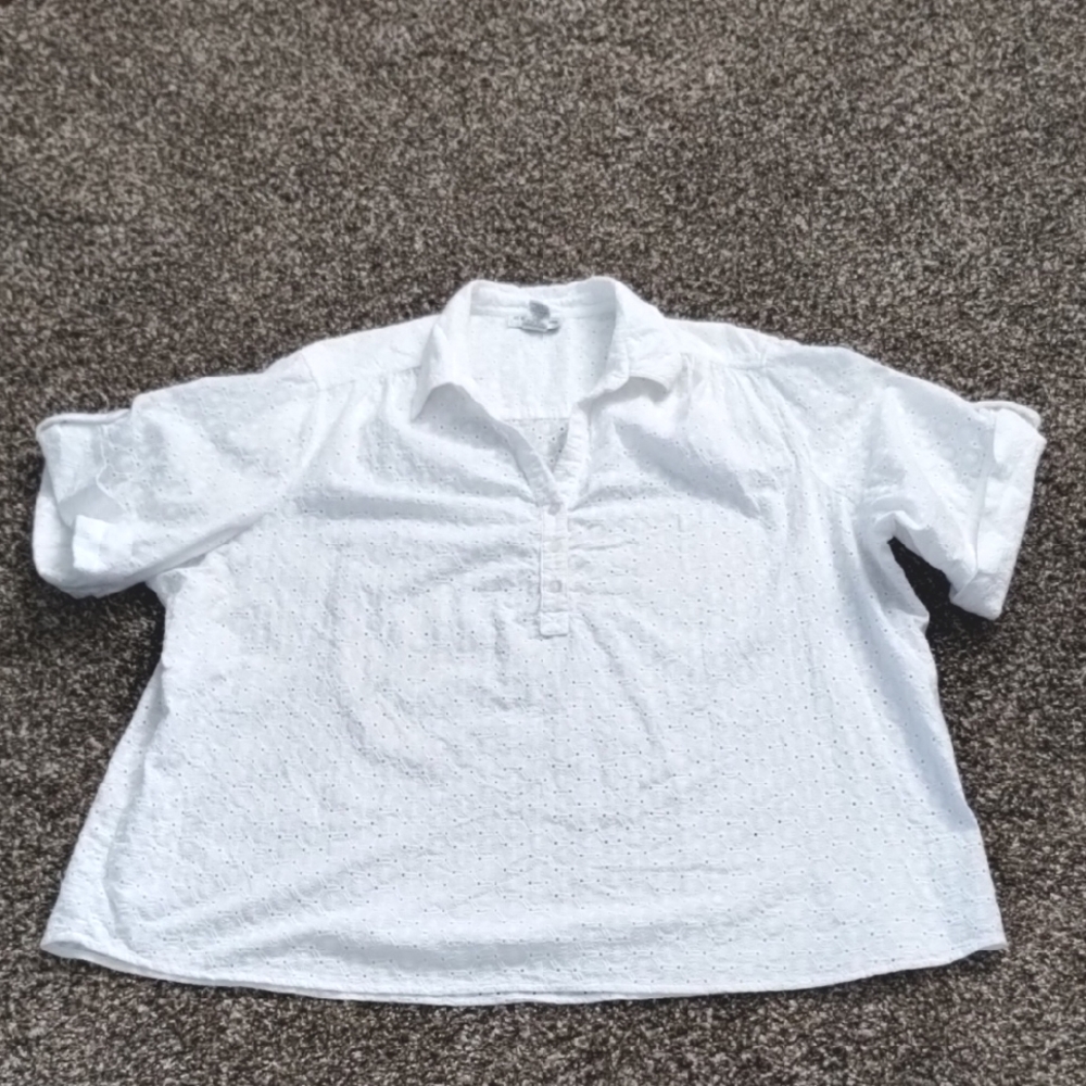White Eyelet Blouse